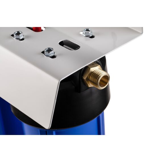 Магистральный фильтр Гейзер 3И20 1/2 (БА), Типоразмер: Slim Line 20", Наружная резьба: 1/2", Температура воды: до +40°C, Тонкость очистки: 0,6 микрон, изображение 8