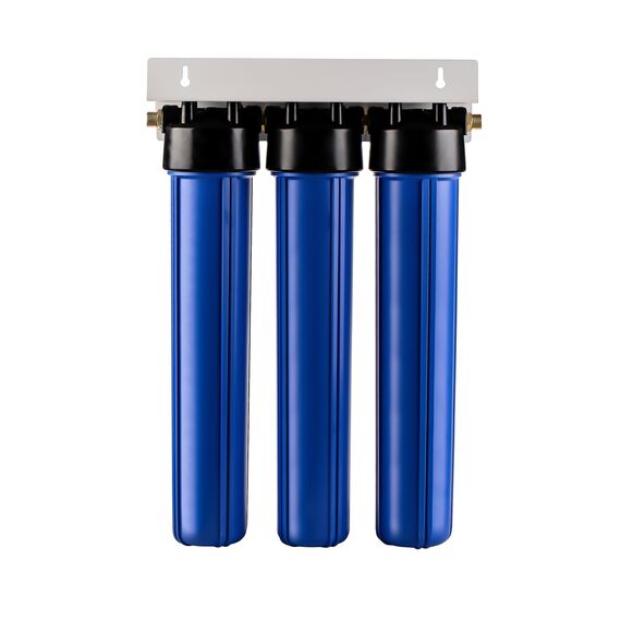 Магистральный фильтр Гейзер 3И20 1/2, Типоразмер: Slim Line 20", Наружная резьба: 1/2", Температура воды: до +40°C, Тонкость очистки: 0,6 микрон, изображение 4