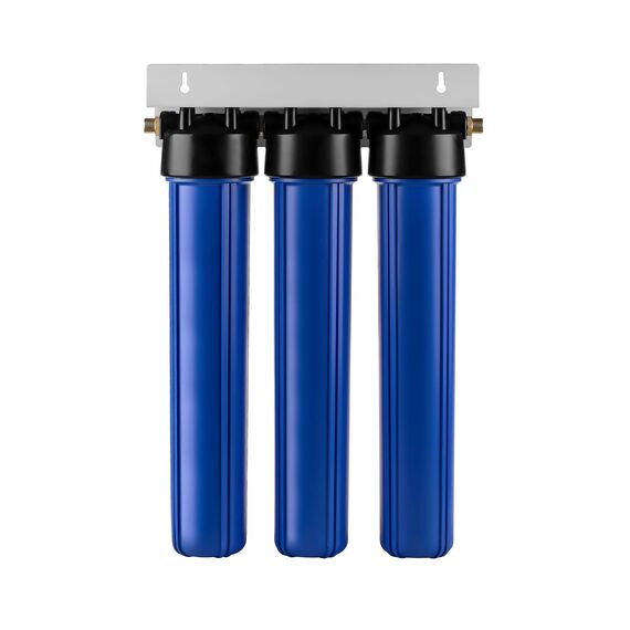 Магистральный фильтр Гейзер 3И20 3/4, Типоразмер: Slim Line 20", Наружная резьба: 3/4", Температура воды: до +40°C, Тонкость очистки: 0,6 микрон, изображение 3