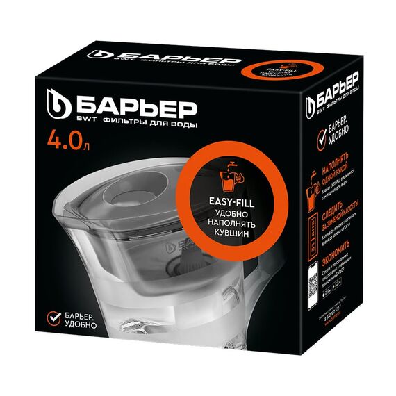 Фильтр-кувшин Барьер Чемпион оранжевого цвета, Цвет: оранж, изображение 4