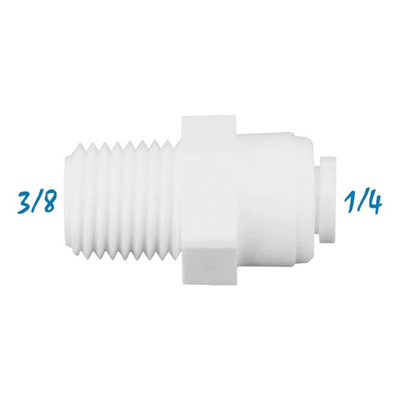 Переходник MC0406 для фильтра воды, Комбинация соединений: 1/4 - 3/8, изображение 2