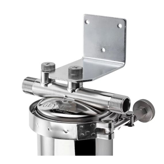 Корпус магистрального фильтра Гейзер Тайфун 10BB, Типоразмер: Big Blue 10", Наружная резьба: 1", Температура воды: до +95°C, изображение 5