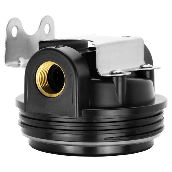 Корпус магистрального фильтра Аквабрайт АБФ-НЕРЖ-12-ПЛ, Типоразмер: Slim Line 10", Крышка корпуса: Пластиковая, Внутренняя резьба: 1/2", Температура воды: до +70°C, изображение 2