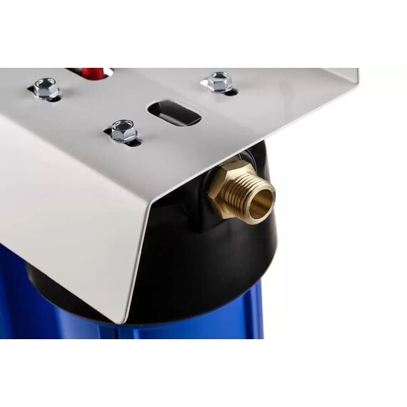 Магистральный фильтр Гейзер 3И20 3/4, Типоразмер: Slim Line 20", Наружная резьба: 3/4", Температура воды: до +40°C, Тонкость очистки: 0,6 микрон, изображение 7