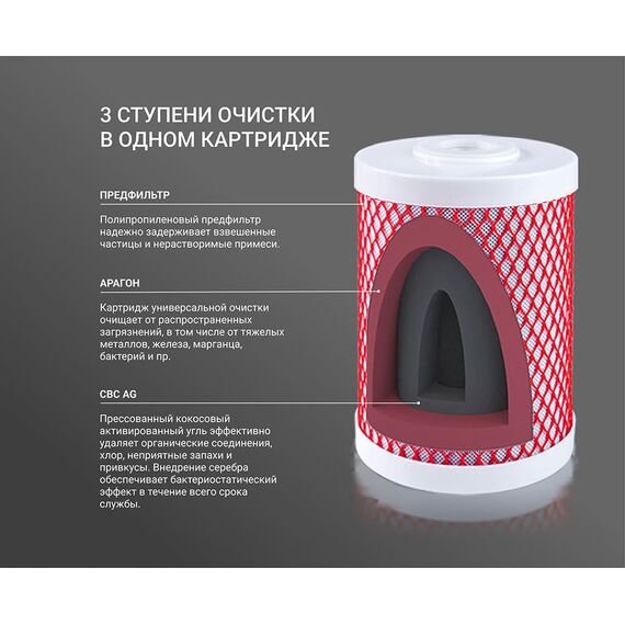 Проточный питьевой фильтр Гейзер Эко (без крана), Модификация: для мягкой воды, Модель питьевого крана: без крана, изображение 9