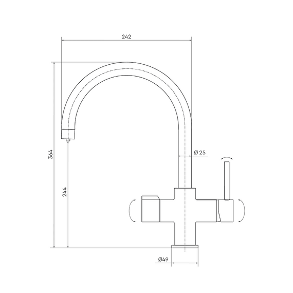 Смеситель Барьер DUAL-01S с подключением к фильтру, изображение 5