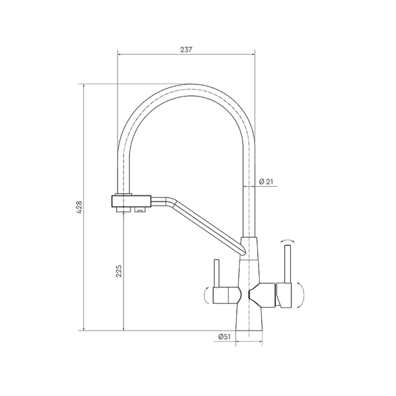 Смеситель Барьер SAFE-04FSSNB с подключением к фильтру, изображение 5