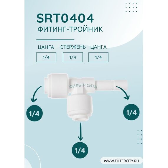 Переходник SRT0404 для фильтра воды, изображение 2