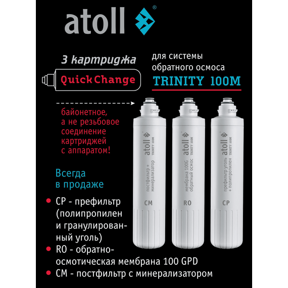 Набор сменных картриджей atoll №119m, изображение 2