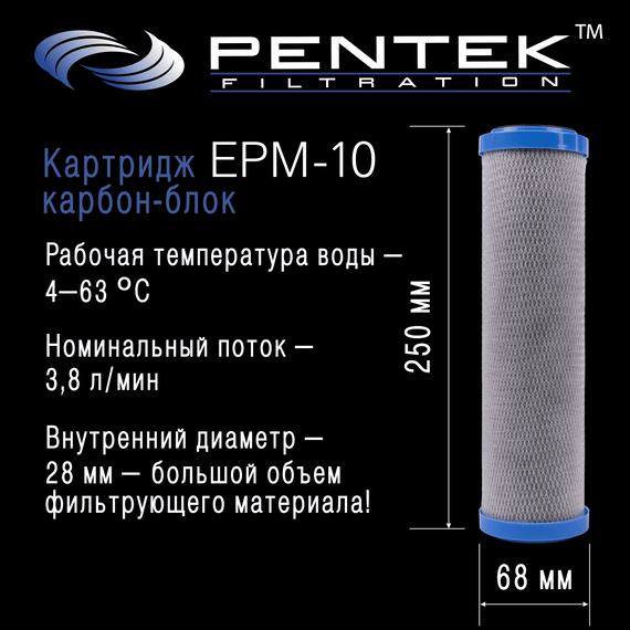 Угольный картридж PENTEK EPM-10, изображение 3