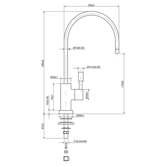 Кран Гейзер №2 для фильтра под мойкой, изображение 3
