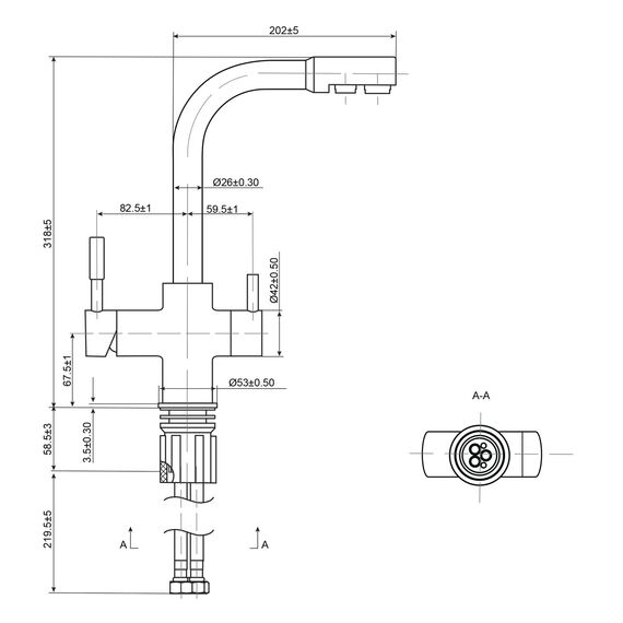 Смеситель Гейзер Гейзер Lux с подключением к фильтру, изображение 2