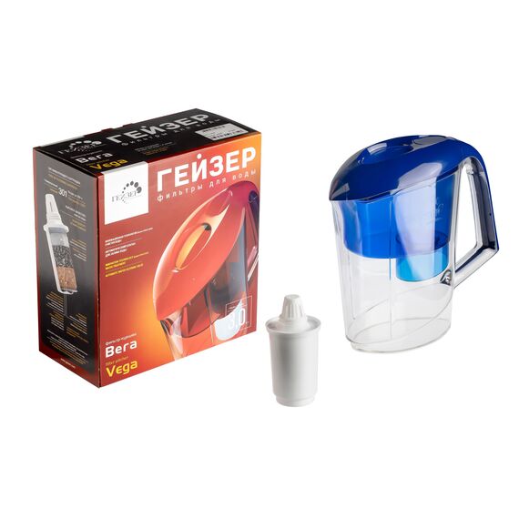 Фильтр-кувшин Гейзер Вега синего цвета, Цвет: синий, изображение 2
