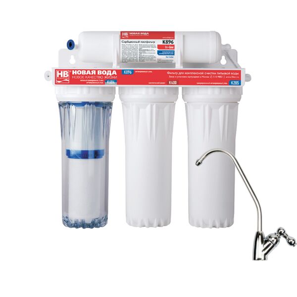Проточный питьевой фильтр Prio Новая Вода Praktic E312